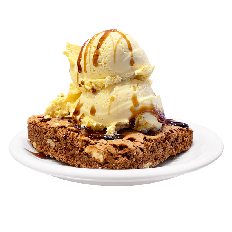 BROWNIE CON HELADO